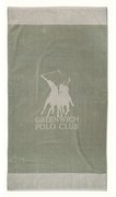 Πετσέτα Θαλάσσης 3888 Grey-Ecru Greenwich Polo Club Θαλάσσης 90x170cm 100% Βαμβάκι