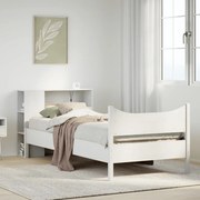 vidaXL Σκελετός Κρεβ. Χωρίς Στρώμα Λευκό 90x200 εκ Μασίφ Πεύκο