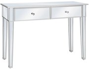 vidaXL Τραπέζι Κονσόλα Καθρέφτης 106,5 x 38 x 76,5 εκ. από MDF &amp; Γυαλί