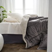 Κουβερτοπάπλωμα Teddy 407/48 Mystic Grey Gofis Home Μονό 170x220cm Πολυέστερ
