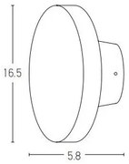 Απλίκα Φωτιστικό Τοίχου 16,5cm LED 8W IP65 3000K Zambelis E305 Μαύρο