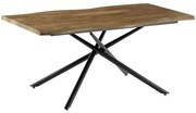 Τραπέζι Jonal 278-000010 180x90x76cm Walnut-Black Mdf,Μέταλλο