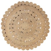 Round Indoor Rug S Line Ø120cm στρογγυλό χειροποίητο με πλεκτό σχέδιο S1867-00N3