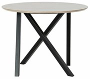 Βοηθητικό Τραπέζι DKD Home Decor 65 x 65 x 49,5 cm Μαύρο Μέταλλο Ξύλο Ανοιχτό καφέ