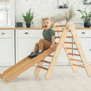 Σετ Αναρριχησης Montessori 2 Σε 1 Τριγωνικη Σκαλα + Τσουληθρα