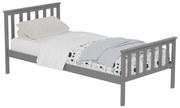 Κρεβάτι GIMLY Μονό Μασίφ Ξύλο Πεύκου Γκρί 90x190 εκ. 98x198x82 εκ.