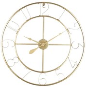 Ρολόι τοίχου Compa Inart μέταλλο σε χρυσή απόχρωση 80x3x80εκ 80x3x80 εκ.