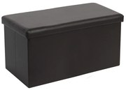 Σκαμπό-μπαούλο Cooperation pu μαύρο 76x38x38εκ Υλικό: PVC  MDF  NORMAL FOAM 257-000006