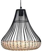 Φωτιστικό Οροφής 949-124-007 33x33cm 1xE27 60W Natural-Black