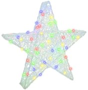 vidaXL 3D Αστέρι με 50 LED Πολύχρωμο 55 x 53.5 x 10 εκ Ακρυλικό