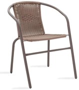 Καρέκλα - Πολυθρόνα Obbi μέταλλο-pe καφέ 54x56x73 εκ. 53x59x72 εκ.