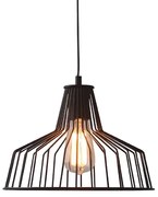 ΚΡΕΜΑΣΤΗ ΚΑΜΠΑΝΑ ΜΑΥΡΗ 1 Χ Ε27 Φ30CM HADES ACA KS1525P1BK