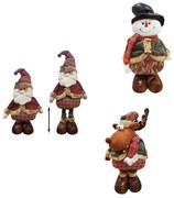 Διακοσμητικός Άγιος Βασίλης Υφασμάτινος με Ρυθμιζόμενο Ύψος 54–79cm - Fabric Santa Claus Decoration with Adjustable Height