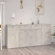 Μπουφές Γκρι Σκυροδέματος 160 x 36 x 75 εκ. από Επεξ. Ξύλο 3074931