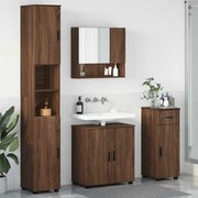 vidaXL Σετ Επίπλων Μπάνιου με συρτάρι 4 pcs Καφέ δρυς 61 x 35 x 64 εκ.