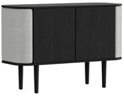 Μπουφές Treasures Horizons S 5106C709-03 109x43x75cm Black Oak-Light Grey Umage Ατσάλι,Ξύλο