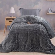 Γούνινο Κουβερτοπάπλωμα Μονό (160x220) Rythmos Etoile Grey