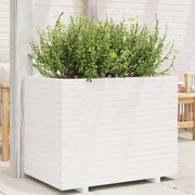 vidaXL Ζαρντινιέρα Λευκή 90x60x72 εκ. από Μασίφ Ξύλο Πεύκου