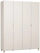 Ντουλάπα Simple τετράφυλλη-Λευκό