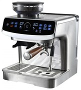 Μηχανή Espresso Finlux FEM-1935D, 2450W, 20 bar, 2,2 l, 250 g, 15 ρυθμίσεις άλεσης, αντλία ULKA, οθόνη αφής, Inox