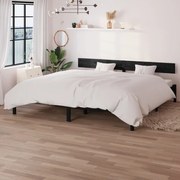Πλαίσιο Κρεβατιού Μαύρο 180x200 εκ. Μασίφ Πεύκο Super King Size 810166