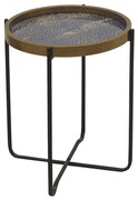BIG FISH SIDE TABLE ΠΟΛΥΧΡΩΜΟ ΜΕ PATTERN ΜΑΥΡΟ D40xH57,5cm 04-0433