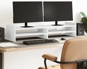 vidaXL Βάση Οθόνης Λευκή 100x27x20 εκ. από Επεξ. Ξύλο