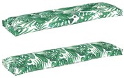 vidaXL Σετ Μαξιλαριών Πάγου 2 pcs Μοτίβο φύλλων 150 x 40 x 8 εκ.