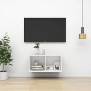 vidaXL Έπιπλο Τηλεόρασης Κρεμαστό Λευκό 37x37x72 εκ. από Επεξ. Ξύλο