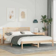 vidaXL Σκελετός Κρεβατιού Καφέ 160 x 200 cm Μασίφ ξύλο πεύκου