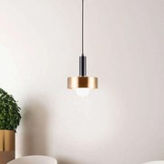 Φωτιστικό Οροφής Camilla/1 2017 Φ20x30/120cm 1xE27 Black-Gold Sikrea Μέταλλο