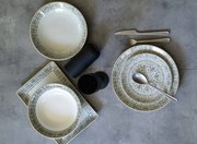 Σερβίτσιο Πιάτων Πορσελάνης Vintage Μπεζ – Σετ για 6 άτομα - 20τμχ - Oriana Ferelli