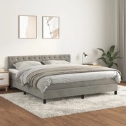 ΚΡΕΒΑΤΙ BOXSPRING ΜΕ ΣΤΡΩΜΑ ΑΝΟΙΧΤΟ ΓΚΡΙ 160X200 ΕΚ. ΒΕΛΟΥΔΙΝΟ 3141491