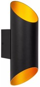 Φωτιστικό Επίτοιχο Lucide 09233-01-30 QUIRIJN Μαύρο Ματ (Black Mat)|Χρυσό Χρώμα (Gold Coloured)
