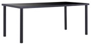vidaXL Τραπεζαρία Μαύρη 180 x 90 x 75 εκ. από Ψημένο Γυαλί