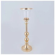Κηροπήγιο Μεταλλικό Χρυσό 15x54cm 752-24085 Estheti-752-24085-Χρυσό 752-24085