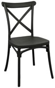 Καρέκλα Crossie pp σε μαύρη απόχρωση 38x46.5x82εκ 38x46.5x82 εκ.