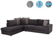 ΚΑΝΑΠΕΣ ΑΡΙΣΤΕΡΗ ΓΩΝΙΑ HOME ΥΦΑΣΜΑ ΑΛΕΚΙΑΣΤΟ ΓΚΡΙ 270x225x90Υεκ. HM3255.01L