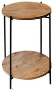 Βοηθητικό τραπέζι Tsouki oak-μαύρο Φ40x60εκ 40x40x60 εκ.