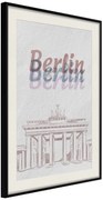 Αφίσα - Pastel Berlin - 40x60 - Μαύρο - Με πασπαρτού