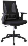 BF8760 Πολυθρόνα Γραφείου Mesh Μαύρο, Ύφασμα Μαύρο 65x62x97/107cm