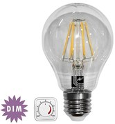 Adeleq Led Λάμπα Cog Αχλάδι Διάφανο Ε27 8W Ντιμαριζόμενο Θερμό 13-27218009