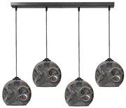 Κρεμαστό Φωτιστικό Οροφής 4xE27 Γυαλί Pop Heronia Lighting-02-0414-Φιμέ/Smoke 02-0414