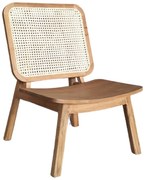 Καρέκλα Viborg pakoworld φυσικό teak ξύλο-φυσικό rattan 60x75x87εκ