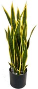 Τεχνητό Φυτό Σανσεβιέρα Trifasciata 6411-6 75cm Green-Yellow Supergreens Ύφασμα,Πλαστικό