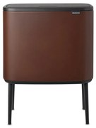 Brabantia 1005548 Κάδος απορριμμάτων Bo Touch 11+23L, Mineral Cosy Brown