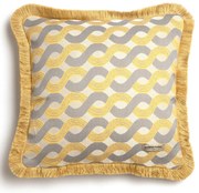 Διακοσμητική Μαξιλαροθήκη (45x45) Aslanis Home Pinovo Trimming Ώχρα-Γκρι