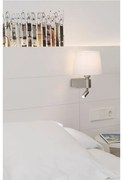 Απλίκα φωτιστικό ROOM με LED μεταλλικό νίκελ μαύρο λευκό Faro Barcelona 29976 Λευκό