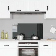 vidaXL Πλάτη Κουζίνας Μαύρη 100 x 50 εκ. από Ψημένο Γυαλί