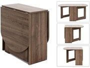 Τραπέζι Επεκτεινόμενο Winslet 0128606 34(63+63)x80x76cm Walnut Μελαμίνη